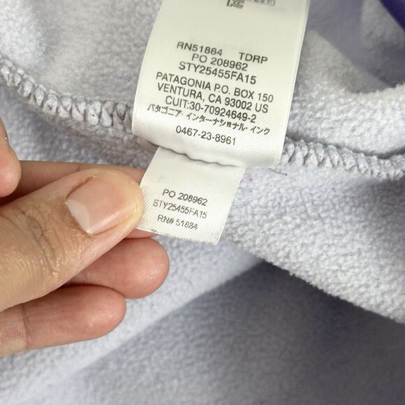 Patagonia Women’s Synchilla Snap T Fleece Pullover Size S Purple Lilac - Picture 15 of 15